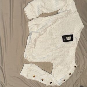 Fashion Nova White Cable Knit Sweater